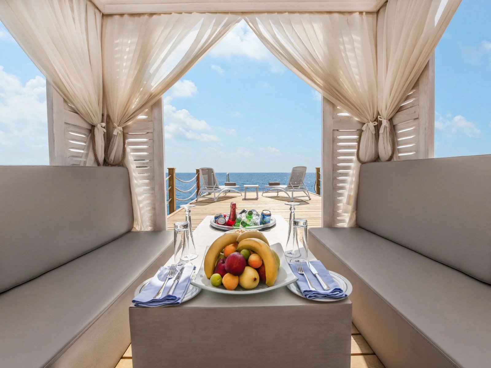 Private Lounge am Meer